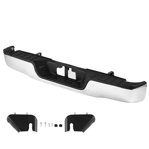 Rear Step Bumper Chrome Steel Assembly for 2007-2013 Toyota Tundra