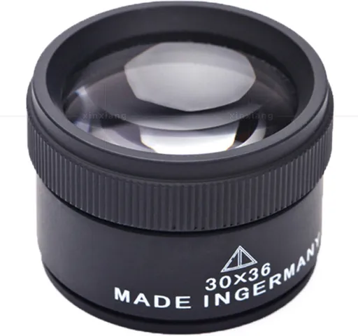 Jeweler's Magnifier - Pocket Magnifier - Mini Magnifying Glass - Pocket Magnifier - 30x36 - Magnification 30 - Lens 36mm diameter - Black - Zinc Alloy