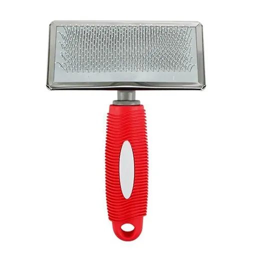 L Size Hair Shedding Grooming Trimmer Comb Brush Slicker Undercoat Rake Pet Dog Cat - Red