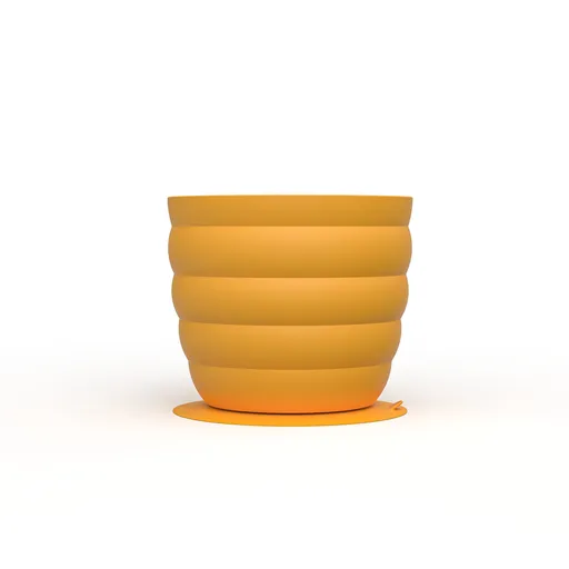 Yellow Large Anti-Choke Slow Feeder Dog Bowl - Non-Slip, Spill-Resistant Pet Feeding Dish
