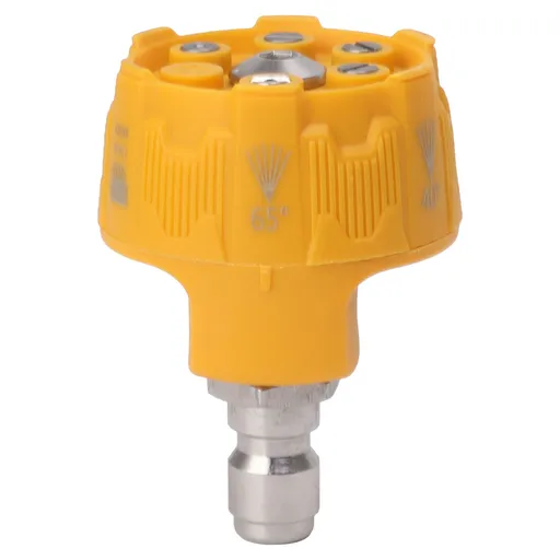 Pressure Washer Spray Nozzle 6 in 1 Multifunctional Adjustable Nozzle 1/4 Plug Interface Connect Tip Yellow
