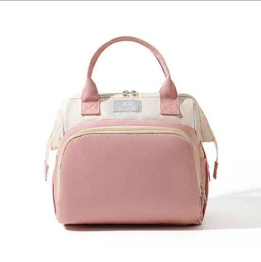 Pink Versatile 3-in-1 Nappy Bag | Convertible Backpack, Tote & Crossbody with Insulated Pockets