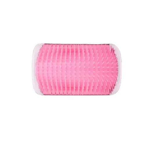 Pet Cat Self Massage Brush Comb Scratcher Wall Corner Self Groomer Grooming Toys - Pink