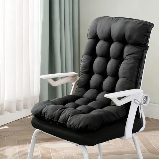 Chair Cushion with Backrest Support - Integrated Seat and Back Cushion for Office Chair Dining Chair and Car Seat - Ergonomic Lumbar Support Cushion for Home Office or Gaming - Non Slip Seat Pad