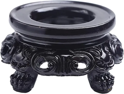 2Pcs Black Wooden Display Stand for Crystal Sphere Quartz Ball Holder Hollow Wood Stand Base for Crystal Ball Sphere Globe Stone Decoration Display Pedestals Home Decor,Crystal Ball Stand，Sphere Holder