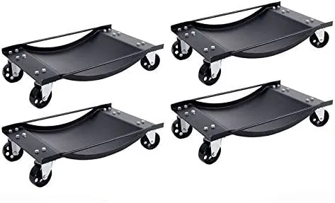 4 x Heavy Duty Wheel Dolly 450 kg 1000 lb Car Vehicle Positioning Jack Platform