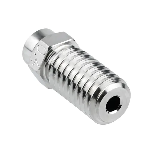 Upgrade Bimetal Nozzle 0.4mm High Flow High Temperature Plated Copper Hardened Steel Bimetallic Nozzle Compatible (Nozzle 0.4)