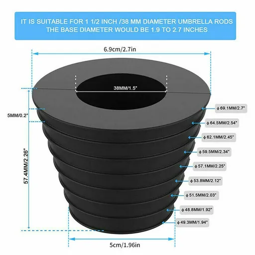 Umbrella Cone Wedge for Patio Table Hole，Patio Table Replacement Glass Umbrella Stand Table Patio Umbrella Replacement Parts