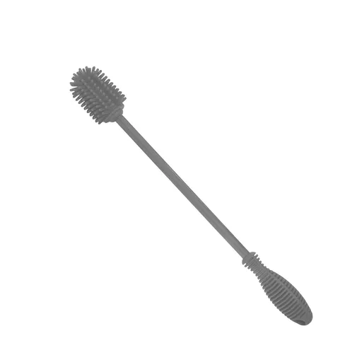 Silicone Bottle Brush, Long Handle Flexible Cleaner Brush for Water Bottles, Glasswares,Vase and Glassware Brush for Narrow (Grey)
