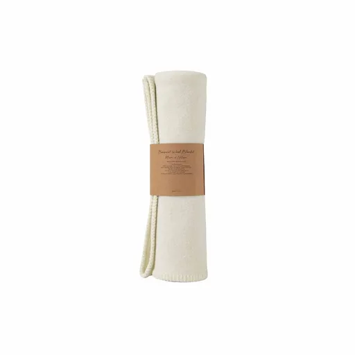Little Gem Cream Australian Wool Bassinet Blanket 80 x 120 cm
