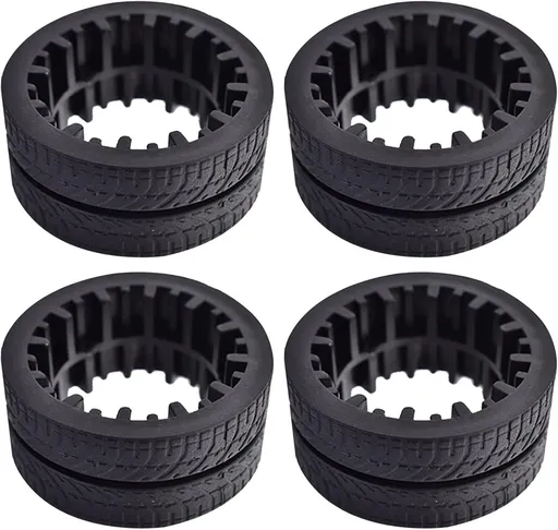 Replacement Rubber Wheel Tires Compatible with iRobot Braava Jet M6 (6110) (6012) (6112) (6113), Anti-slip, Great Adhesion and Easy Assembly, 4-Pack.