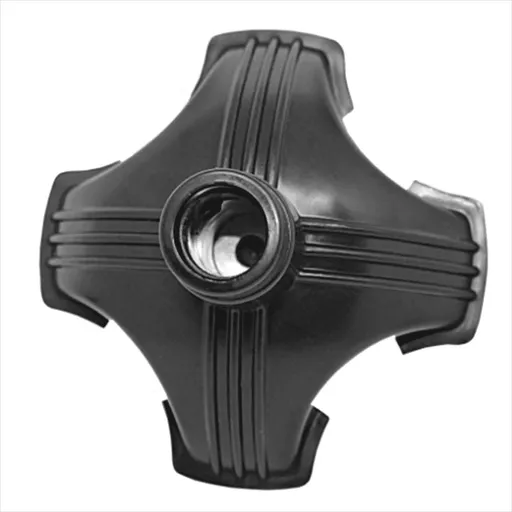 Cane Tip - Self Standing Quad Base Replacement for Most Walking Canes, Walking Sticks, Folding Canes or Offset Quad Pod or Tripod Canes - 4 Prong Rubber Cane Foot Pad (Black)