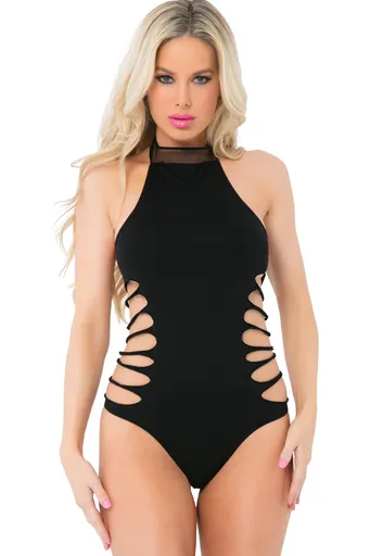Pink Lipstick Brands Slit N Spin Bodysuit