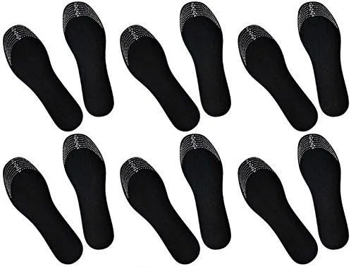 Activated Carbon Shoe Insoles for Odor Neutralization and Moisture Absorption, 6 Pairs