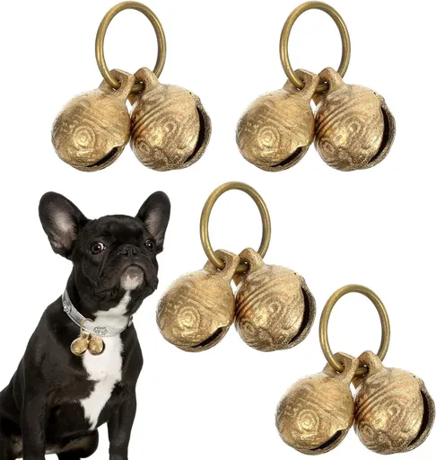 4Pcs Extra Loud Bell for Cat Dog Collar, Extra Loud Jingle Pet Bell for Cat Dog Tracking Bells to Go Outside Tracking Perfect for Safety & Identification, Copper 1.5 Inch