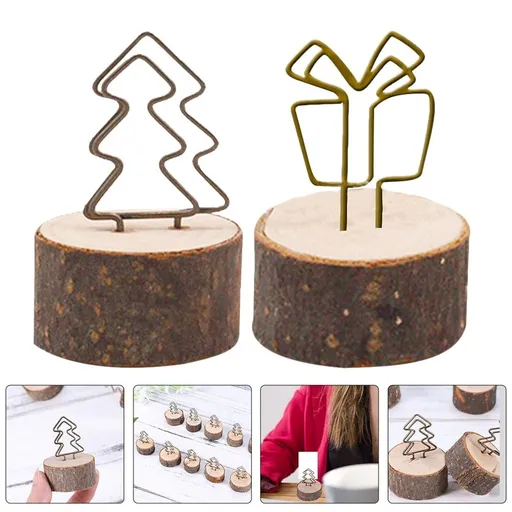 Assorted Color Wooden Memo Clip for Cloth Photos Notes Table Card Holders