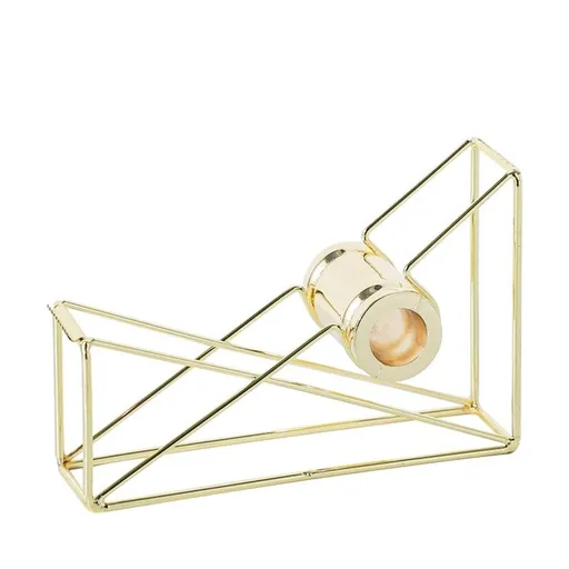 Tape Dipenser, Desktop Accessory, 1" Core, Gold,Tape Cutter Desktop Tape Dispenser Wire Adhesive Tape Dispenser