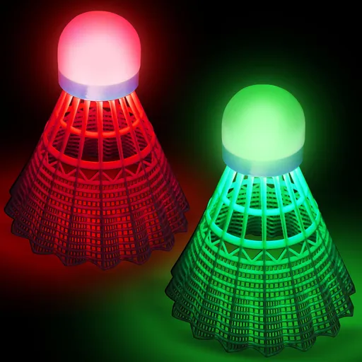 Badminton 10pcs - Lighting Glow in The Dark Night，Badminton Shuttlecocks, Indoor Outdoor Sport Ball Training Exercise Gym Fitness Game，Two types of lights, green light and red light