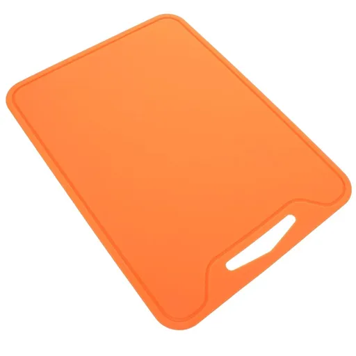 Portable Orange Silicone Cutting Board Household Use Vegetable Meat Cutting Mat