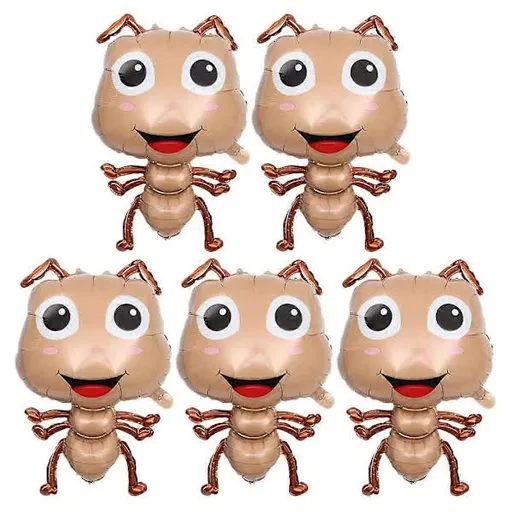 Large Ant Balloons 5 pcs Light Brown 75.00X48.00X4.00CM Animal Theme Cartoon Foil Balloons