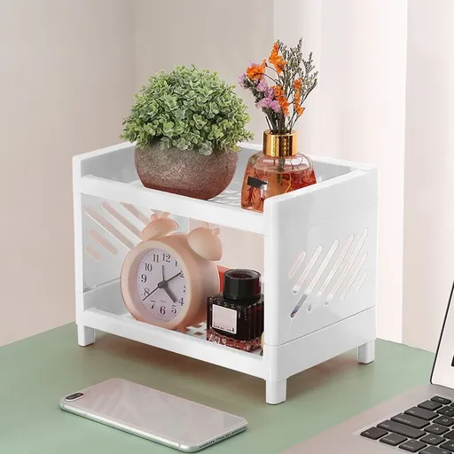 2-Tier Desk Organizers, Multifunction Pantry Storage Organizer, Kitchen Spice Rack Or Bathroom Countertop Organizer, Bathroom Shelf Organizer