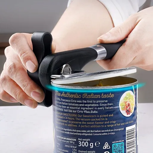 Can Opener Smooth Edge, Can Opener Handheld, Manual Can Opener, Ergonomic Smooth Edge, Food Grade Stainless Steel Cutting Can Opener for Kitchen & Restaurant
