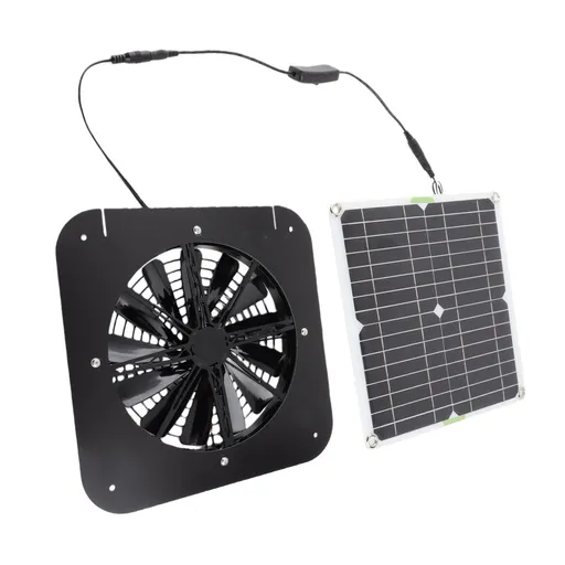 10W Solar Exhaust Fan 13.5inch Solar Ventilation Fan Solar Panel Powered Fan for Dog Chicken House Greenhouse RV