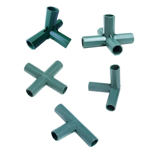 5pcs Pillar Plastic Connection Straight Cross Garden Pillar Connector Accessory Pvc Fitting Elbow Three Quarter Elbow Fitting Hose