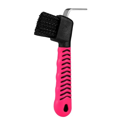 Horse Hoof Pick Horse Hoof Pick Brush 1 Pieces Horse Hoof Pick Brush with Rubber Handle, Portable (Random Color)