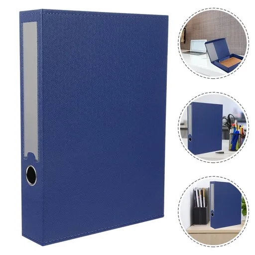 Home Office File Organizer Folder in Blue for Desktop with Space Saving and Practical Storage