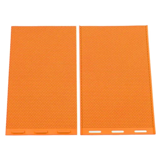 2PCS Beeswax Press Sheets 5.4mm Silicone Flexible Beeswax Foundation Sheet Beekeeper Equipment for Beekeeping Honeycomb Making Orange