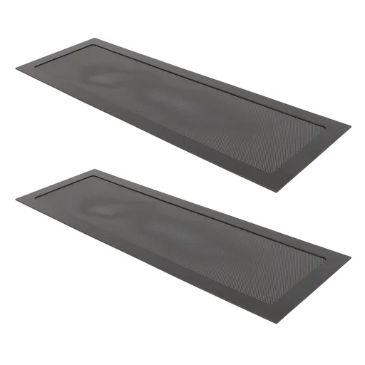PC Fan Dust Filter Magnetic Frame Fine Mesh PVC Computer Fan Filter Grills for Computer Cooler Fan PSU 4.72x14.17in 2pcs Black