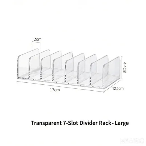 7 Grid Eyeshadow Storage Rack, Large Size Clear Acrylic Makeup Organiser