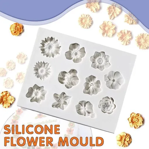 3D Silicone Flower Lace Fondant Mould Cake Border Decor Baking Mold Sugarcraftau