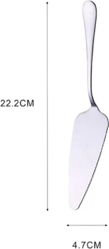 Cake Peel | Pizza Peel | Cake Cutter | Pizza Cutter | With Serrated Edge | Stainless Steel | Bronze