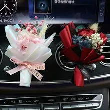 2 pcs Cute Flower Bouquet Car Air Freshener Vent Clips and Adhesives For All Surfaces. Mini Bouquet Dried Flower For Car and Household Decoration Car Vent Clip Air Freshener Auto Interior Accessories