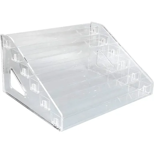 6/7 Layer Nail Polish Storage Box Multi Layer Clear Display Rack Organizer Stand - 6-Tier