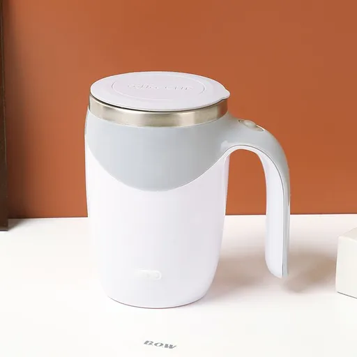 Automatic Magnetic Stirring Cup, Electric Coffee Mug with USB Charging, Self-Stirring Mixer for Milk and Beverages-white