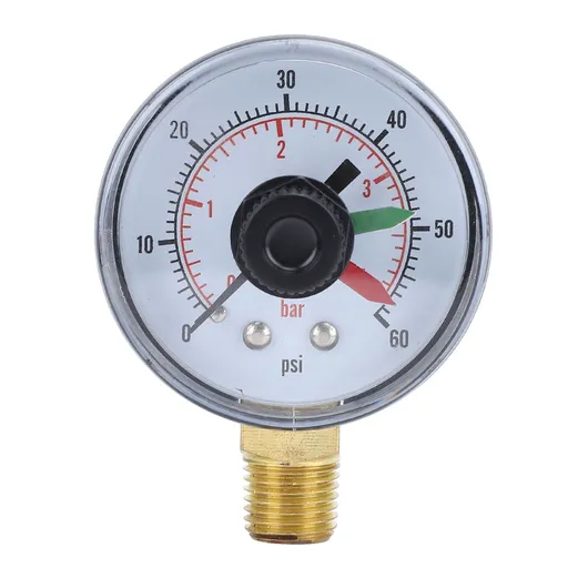 Boxed Pressure Gauge Replacement DN8 Male Thread Water Pressure Gauge with Dial for Hayward ECX271261