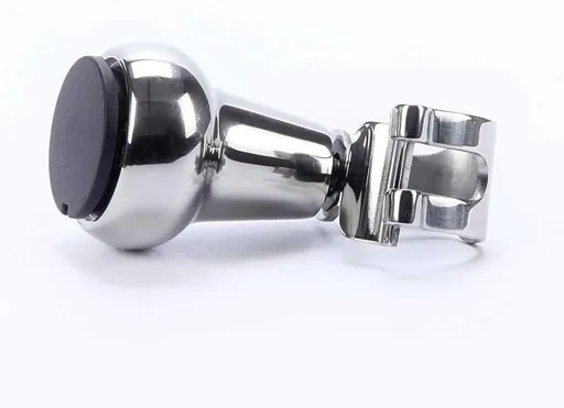 316 Stainless Steel Boat Steering Wheel Knob, Maneuvering Knob with Black Nylon Cover