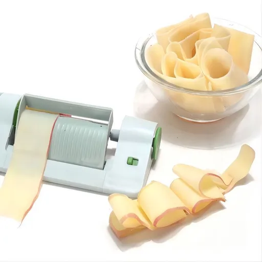 Vegetable Slicer - Spiral Slicer - Kitchen Slicer - Plastic - 22.5*10.5*5.5cm - Light Gray, Green