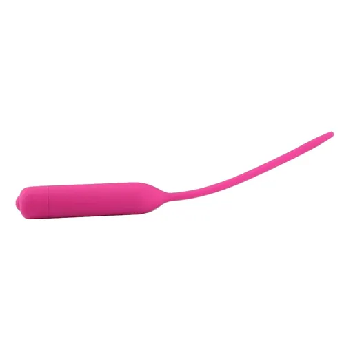 House Of Dasein Black Pink Silicone Urethral Sound Beaded Penis Plug Vibrator - Pink - Plug