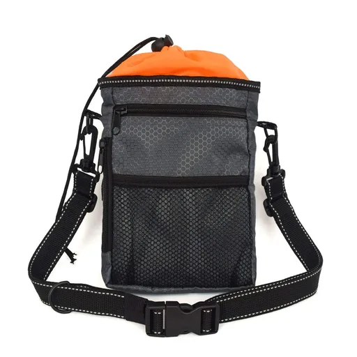 Pouch Pet Training Bag with 2 Bags, Pet Reward Training Pouch Bag with Adjustable Waist Belt and Shoulder Strap (Grey)