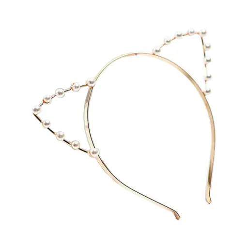 House Of Dasein Rhinestone Cat Ear Headband Kitten Pet Play Bdsm Accessories - Gold