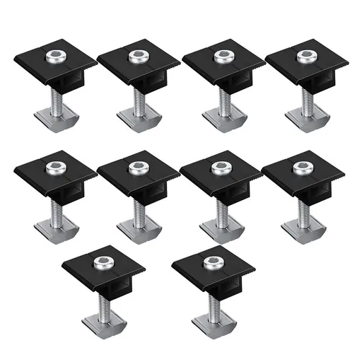 Solar Panel Adjustable Bracket Clamp Wide Photovoltaic Support Fixing PV End Clamps Mounting 30mm/35mm 10X 35mm Medium clamp