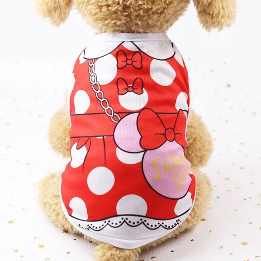 shine Pet Vest Polyester Mesh Dog Cat Clothing Vest-big red dot backpack S (chest circumference 35CM recommended 1.50 kg-2.50 kg