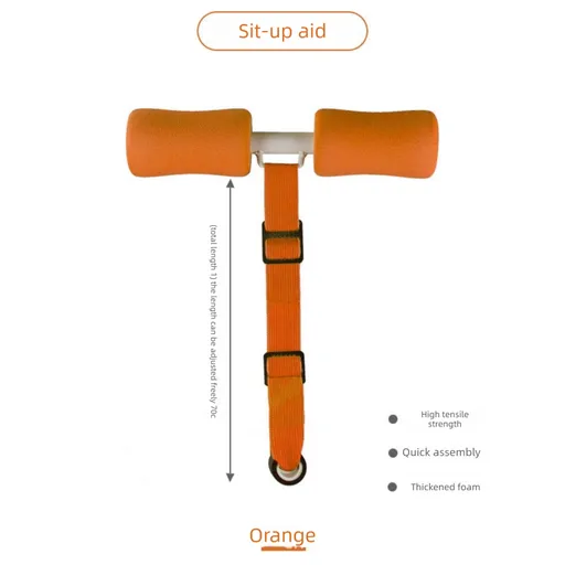 Portable Sit-Up Assistant Bar Door & Bed Anchor Core Trainer Adjustable Ab Workout Equipment Orange