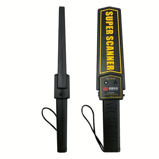 hand-held metal detector, portable security scanner, adjustable sensitivity metal detector, battery-powered metal detector, body search metal detector, security equipment Australia, professional metal detector - Black - Size Battery - powered version
