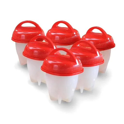 6 Pcs Egg Cooker and Steamer, Prepare Hard Boiled Eggs without the Shell Egglettes Egg Cooker - Hard Boiled Eggs without the Shell