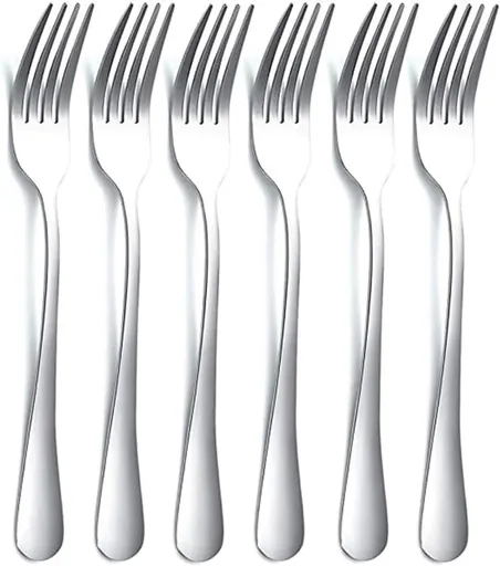 Cutlery Forks - 6 pieces - Stainless steel cutlery forks - Cutlery set - Suitable for Western dishes, desserts and coffee.